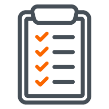 Icon of clipboard checklist